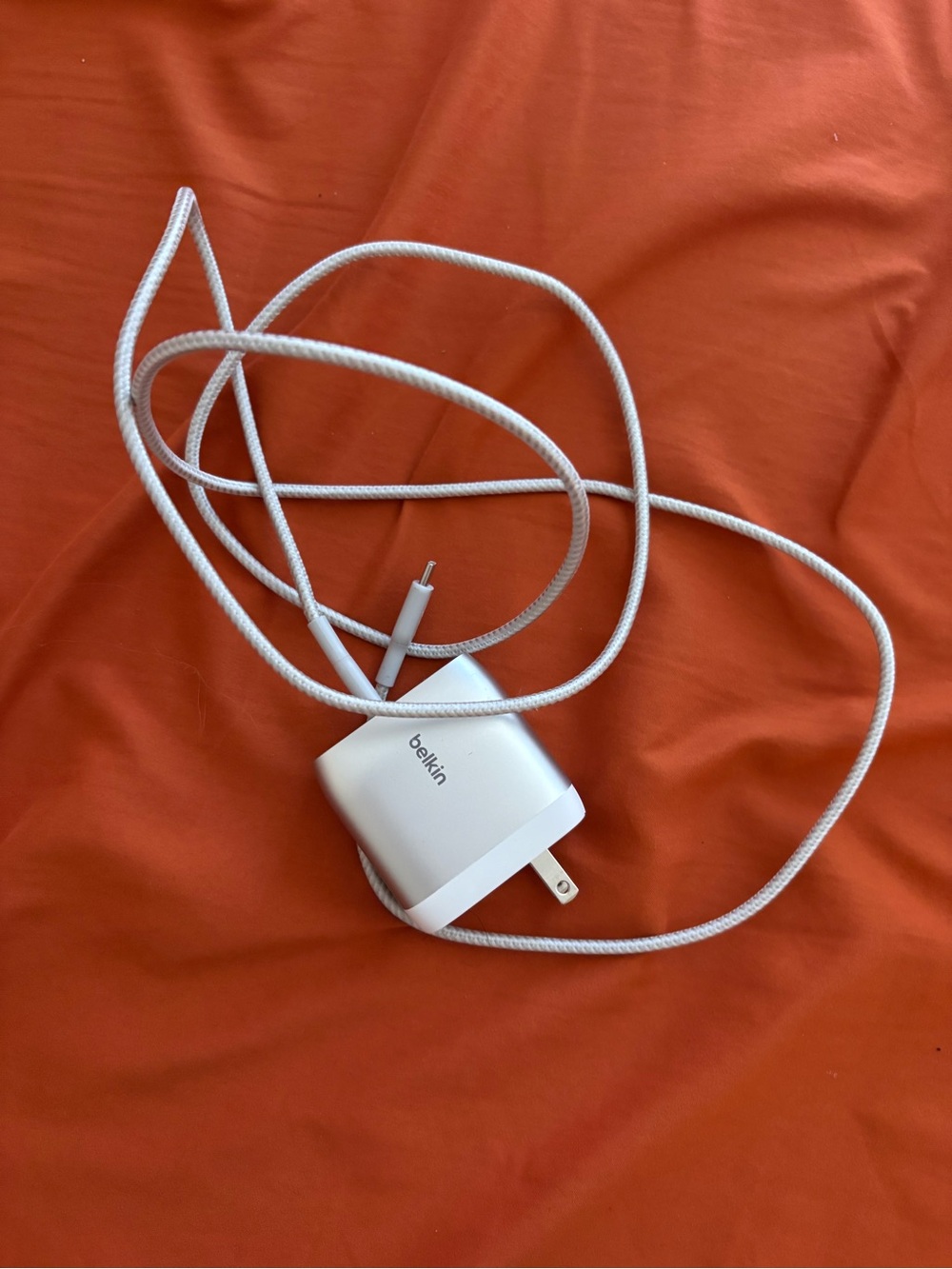 Belkin White USB-C Fast Wall Charger with Braided Cable